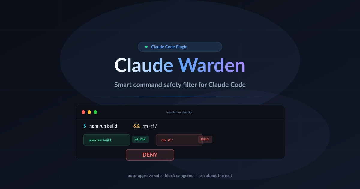 Claude Warden — Smart Command Safety Filter for Claude Code